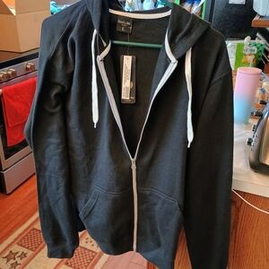 Men's Black Zip-Up Sweater